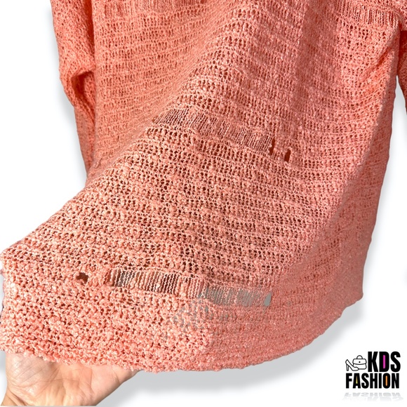 Cecico Oversized Distressed High Low Sweater LG - Picture 11 of 13